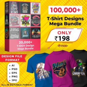 1 Lakh Unique T-Shirt Design Bundle